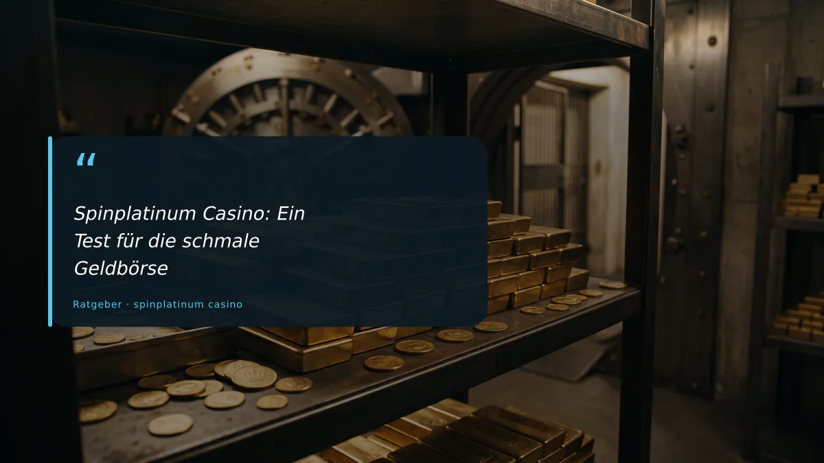 Spinplatinum Casino: Ein Test für die schmale Geldbörse