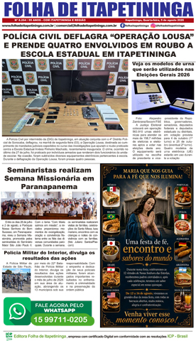 Folha de Itapetininga 05/08/2026 (Quarta-feira)