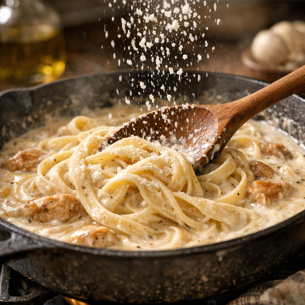 creamy chicken alfredo skillet ingredients