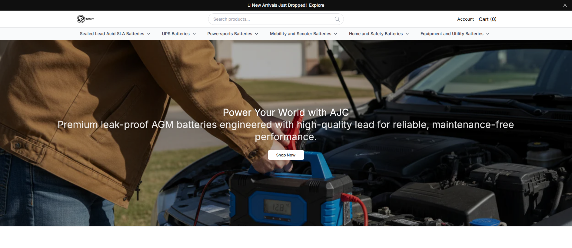 Stored capture of ajcbatteryhq.shop