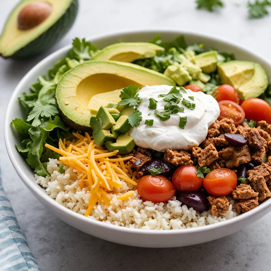 25min Low Carb Burrito Bowl - Protein-Packed Breakfast