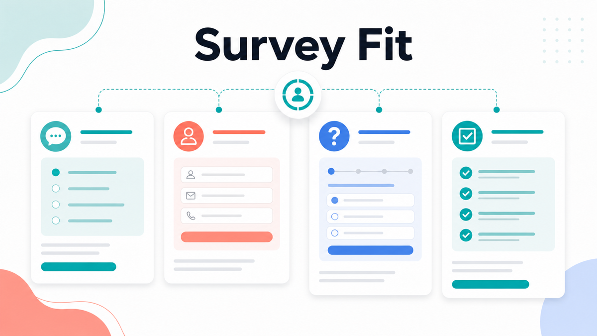 Survey fit graphic for form builder affiliate audiences