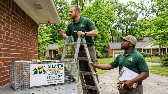 Wildlife removal professionals at work in Atlanta