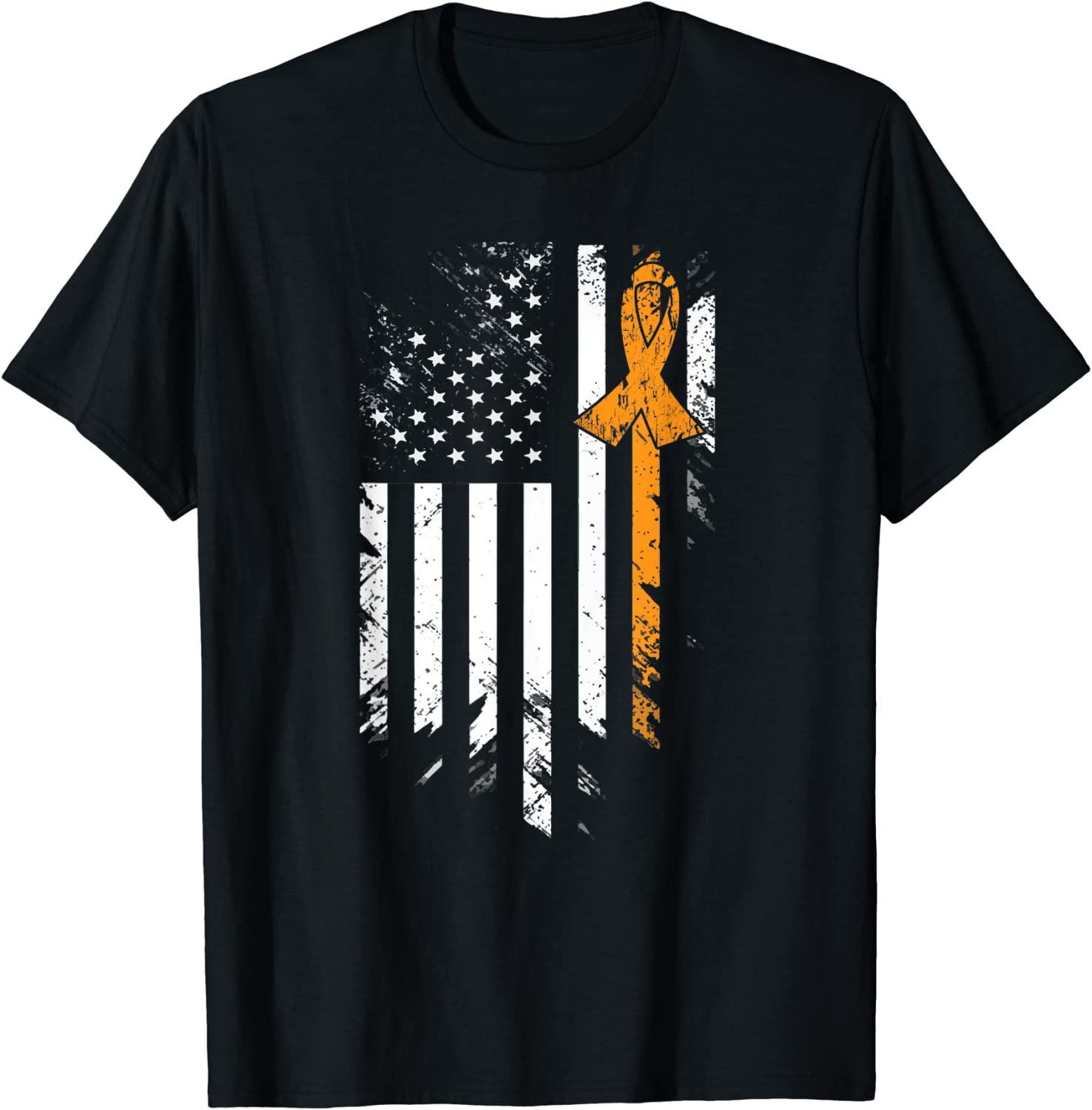 Multiple Sclerosis Awareness American Flag Unisex T-Shirt