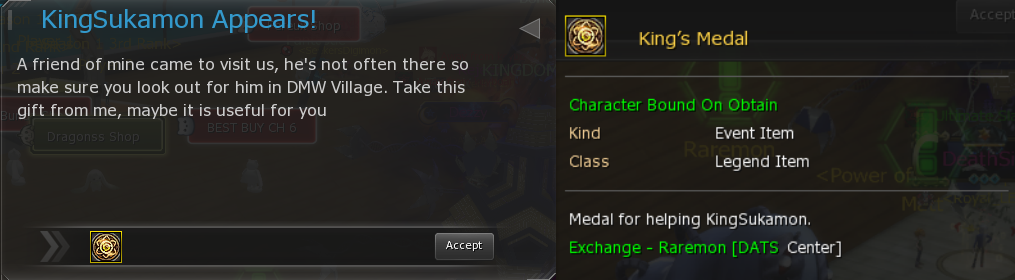Quest KingSukamon Appears