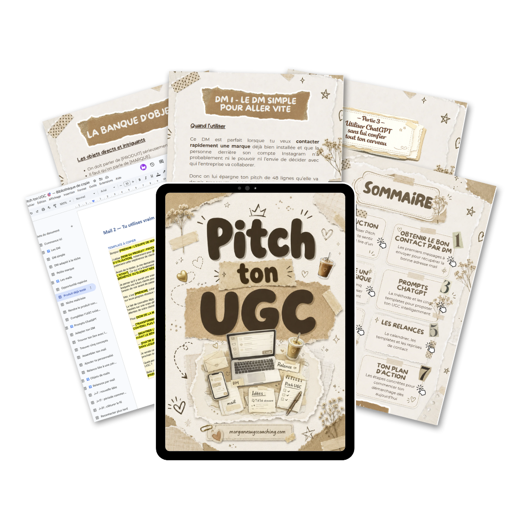 Mockup de Pitch ton UGC