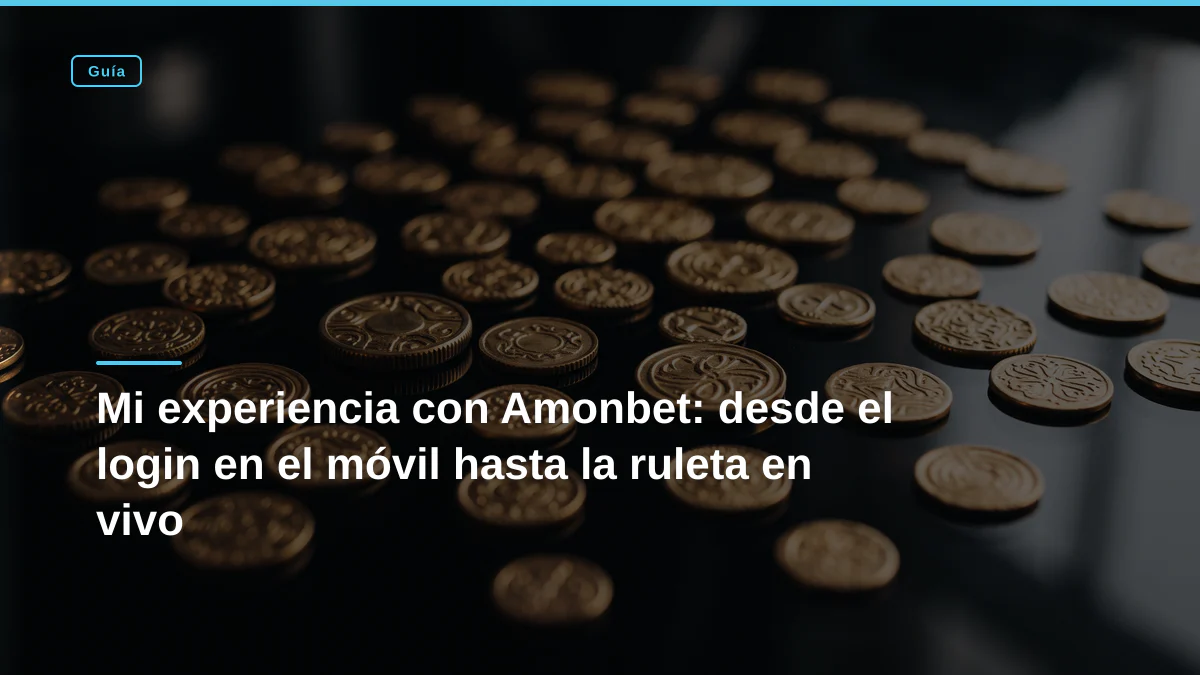 Mi experiencia con Amonbet: desde el login en el móvil hasta la ruleta en vivo
