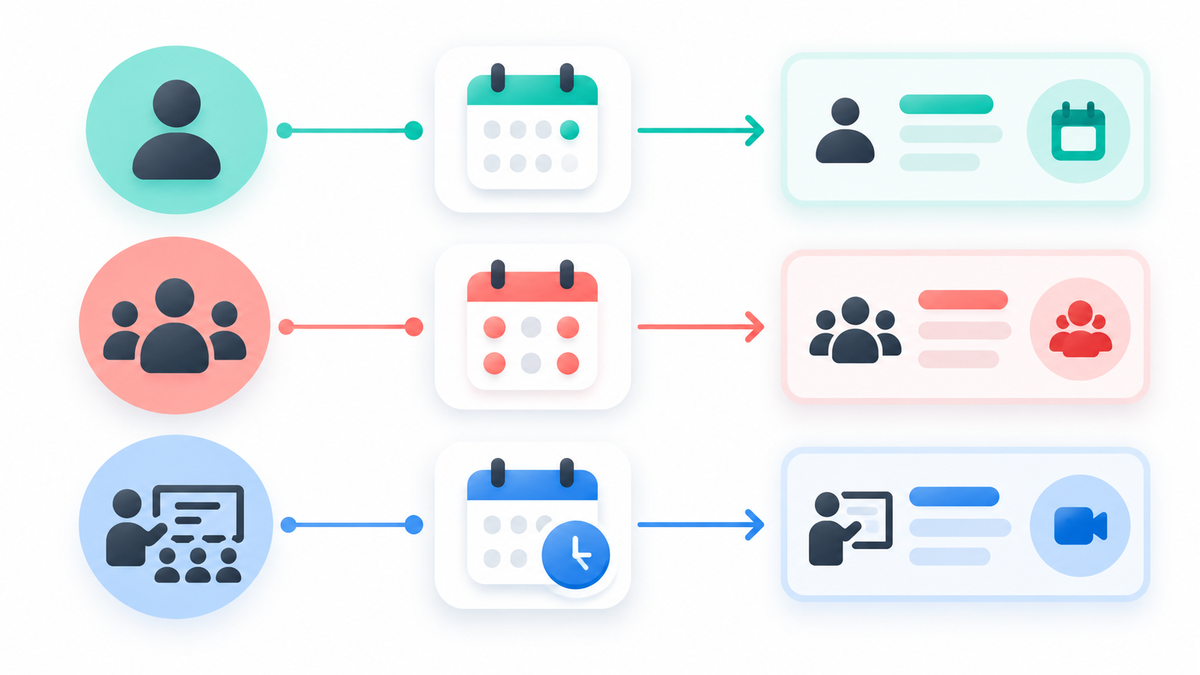 Decision flow matching consultant audience needs to a booking workflow