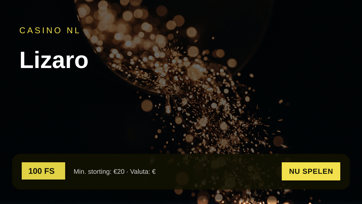 Lizaro casino � welkomstbonus 350% tot �16 000 + 100 FS, betalingen: Visa, Mastercard, Skrill, Neteller, Paysafecard