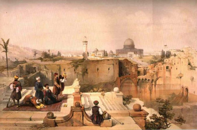 David-Roberts-View-To-Masjid-Al-Aqsa
