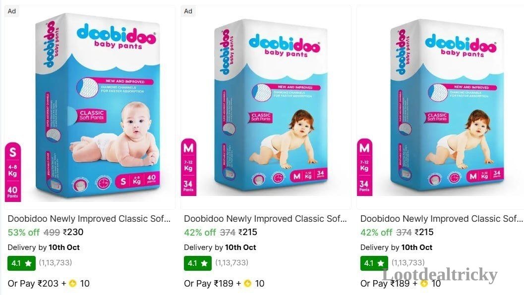 Doobidoo Diaper From – Just ₹215 | Loot Ka Maal Doobidoo Diaper From – Just ₹215 | Loot Ka Maal