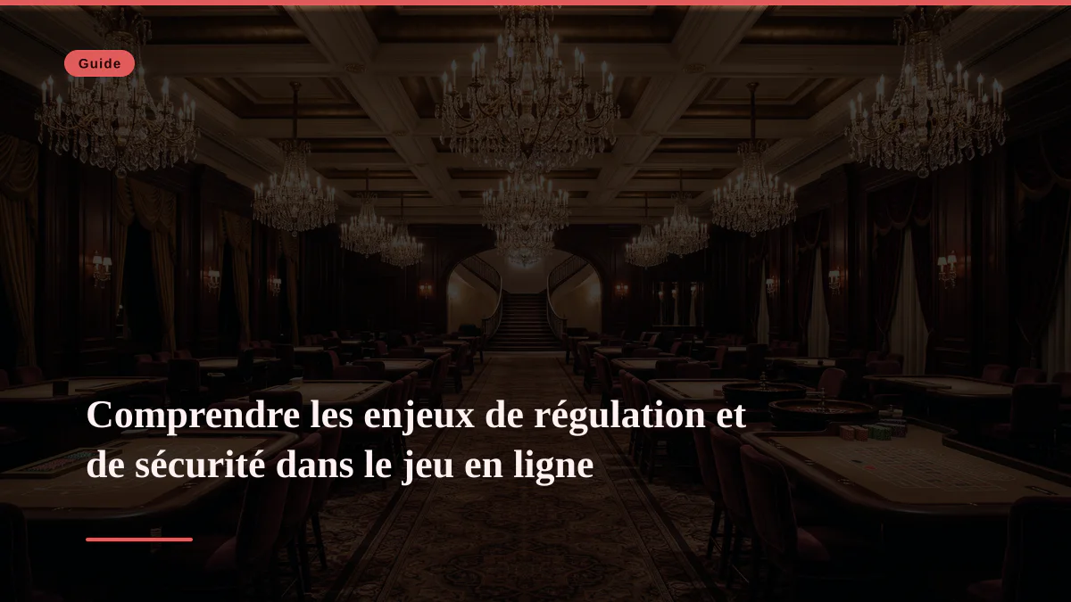 Comprendre les enjeux de régulation et de sécurité dans le jeu en ligne