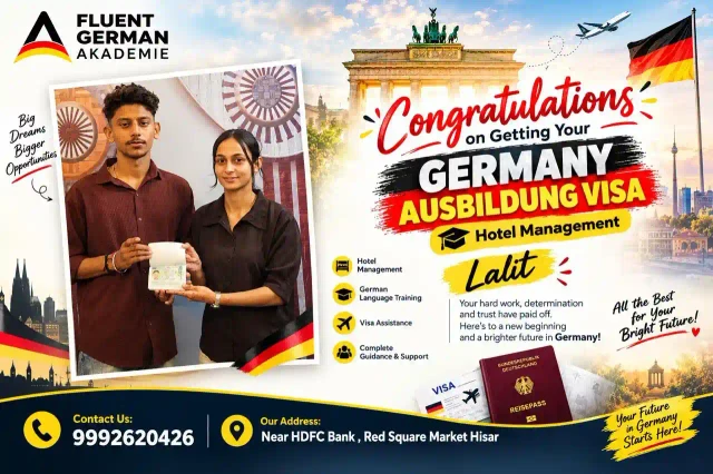 Lalit, Fluent German Academy student