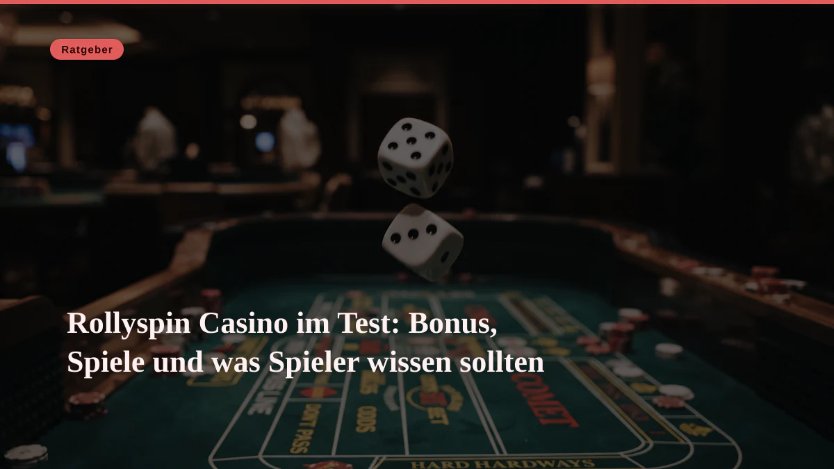 Rollyspin Casino im Test: Bonus, Spiele und was Spieler wissen sollten