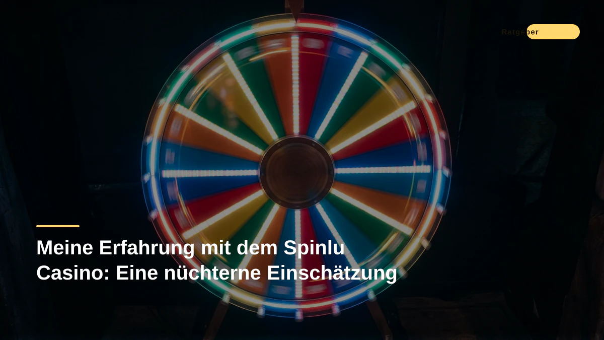 Meine Erfahrung mit dem Spinlu Casino: Eine nüchterne Einschätzung