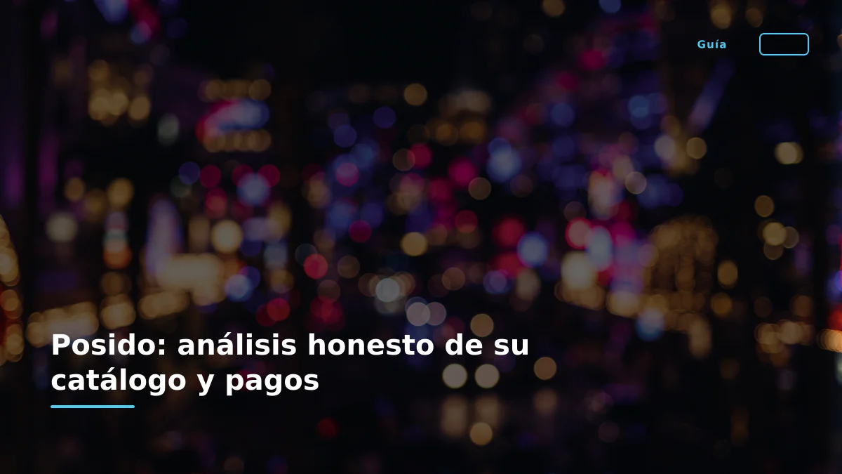 Posido: análisis honesto de su catálogo y pagos