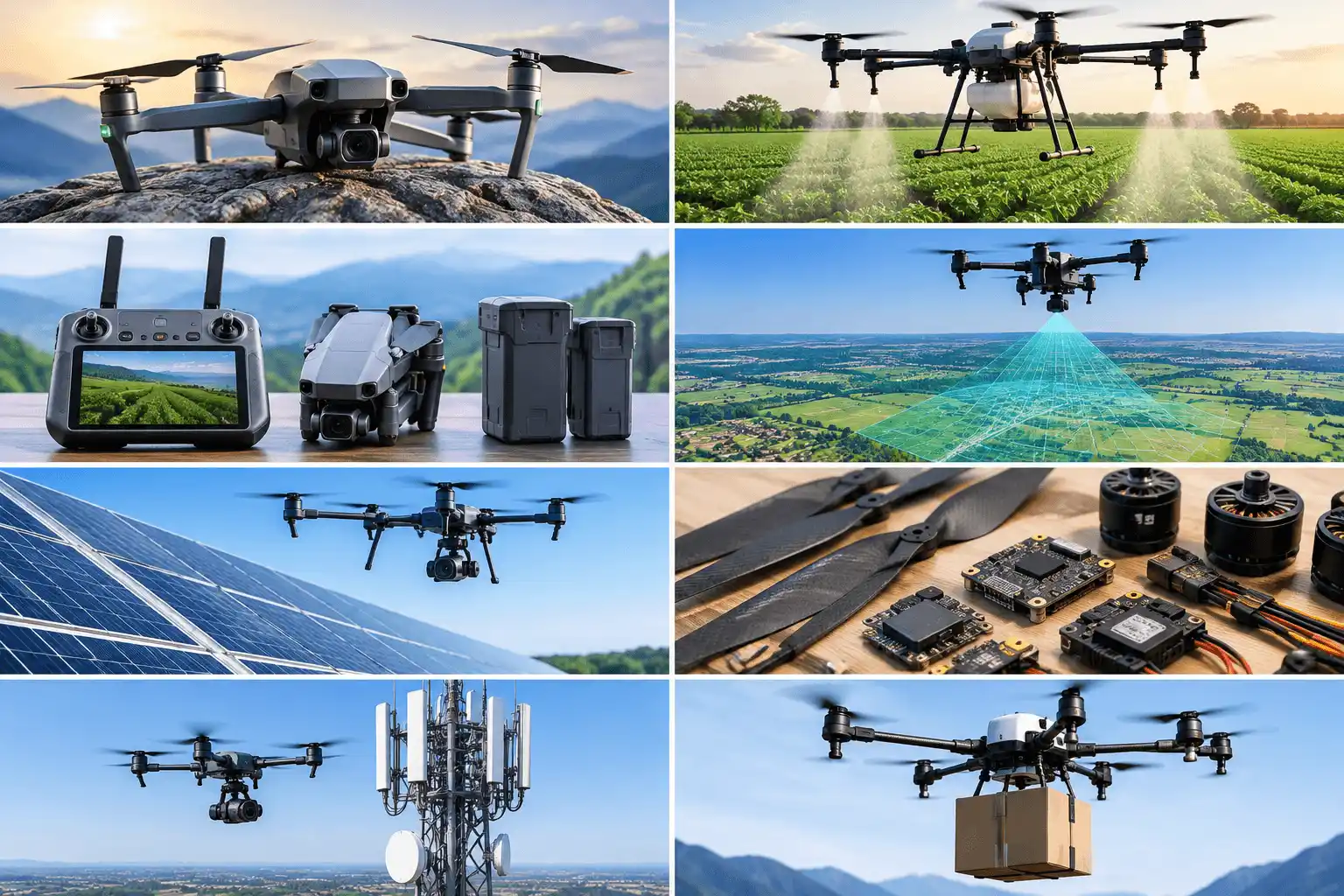 Drone marketplace collage