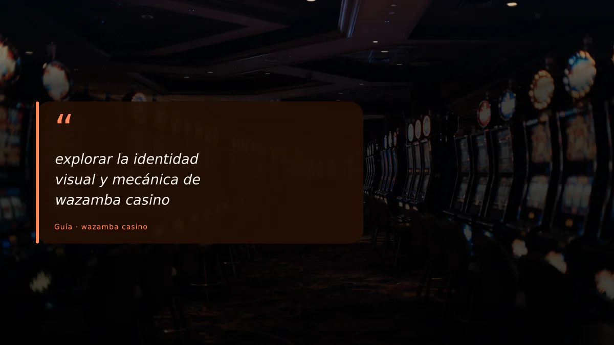 explorar la identidad visual y mecánica de wazamba casino