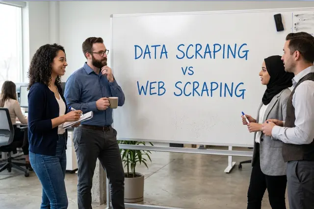 Data scraping vs web scraping comparison 