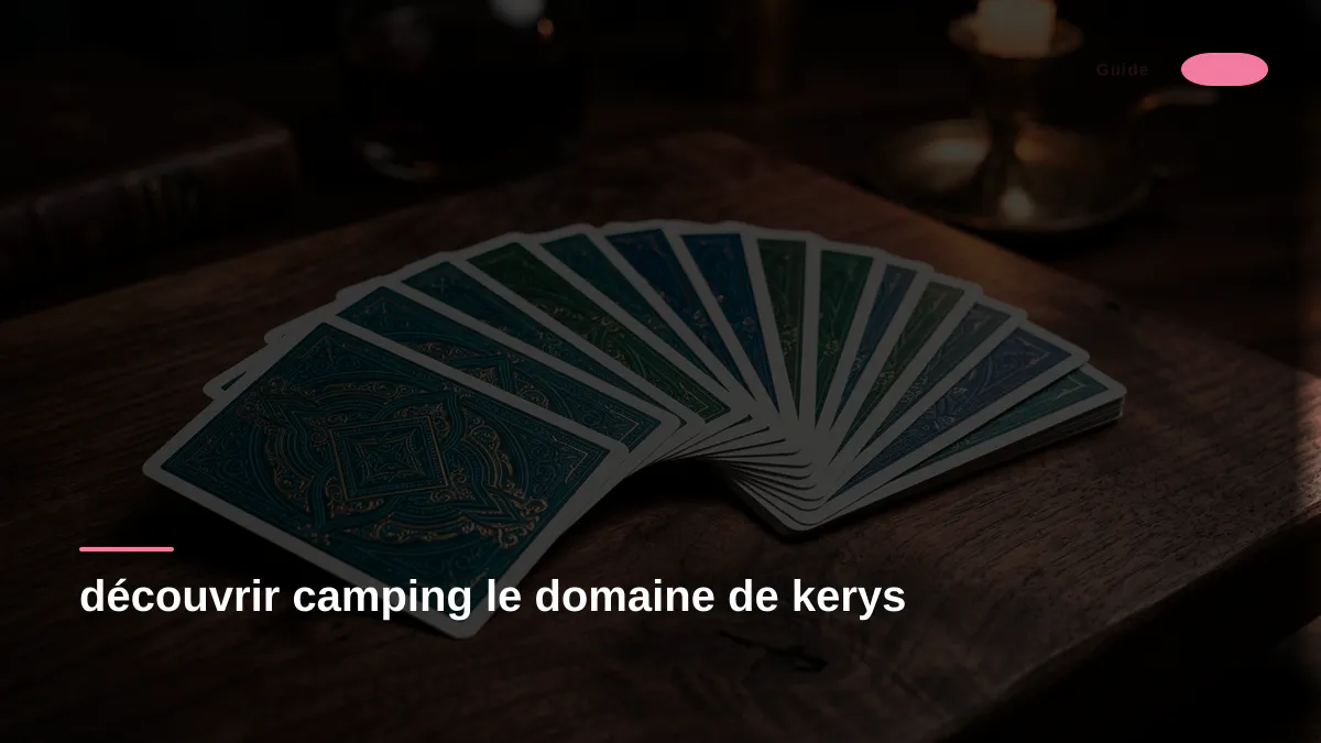 découvrir camping le domaine de kerys