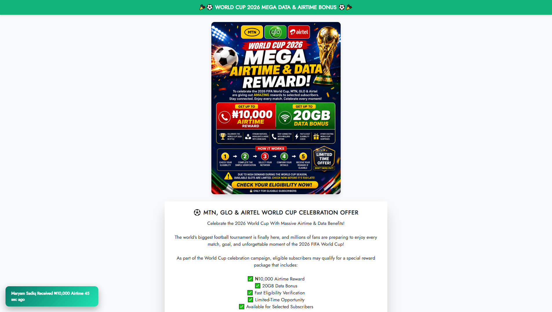 Stored capture of 2026-world-cup-free-airtime-data.earnonline.pro