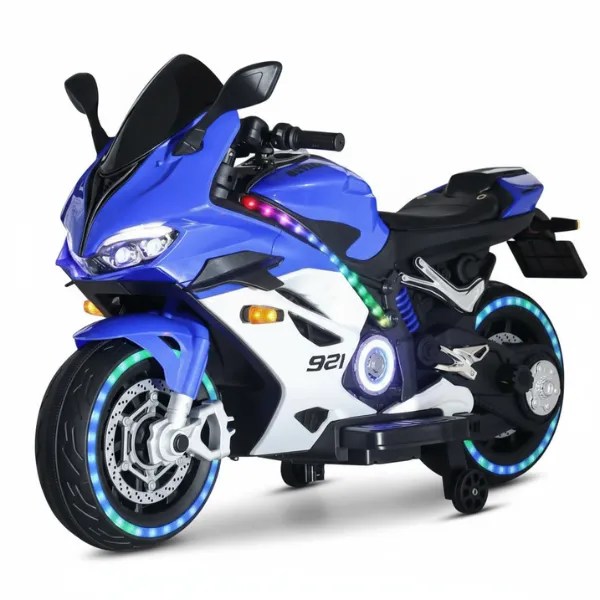 Premium Big Kids Bike | Longest Ride-On with Wheel & Body LEDs | Foldable Stand, Support Wheels | Age 2–15 
