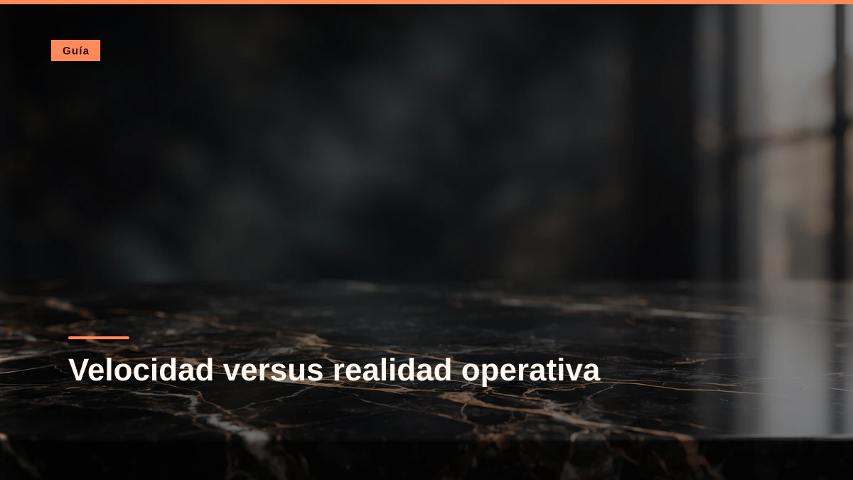 Velocidad versus realidad operativa