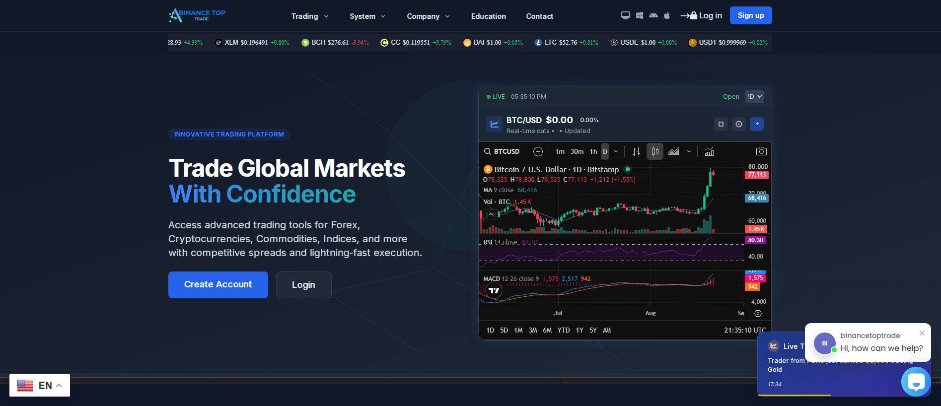 Stored capture of binancetoptrade.live