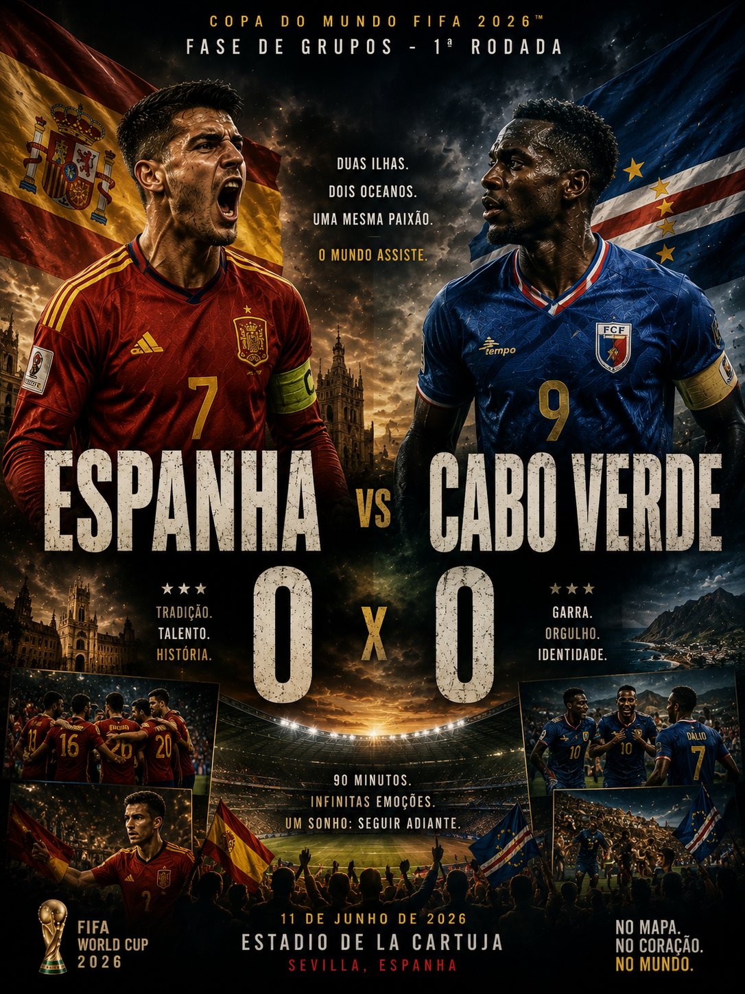 1ª Rodada Espanha x Cabo Verde