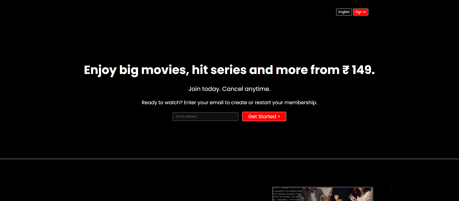Stored capture of netflix-clone-gray-three.vercel.app