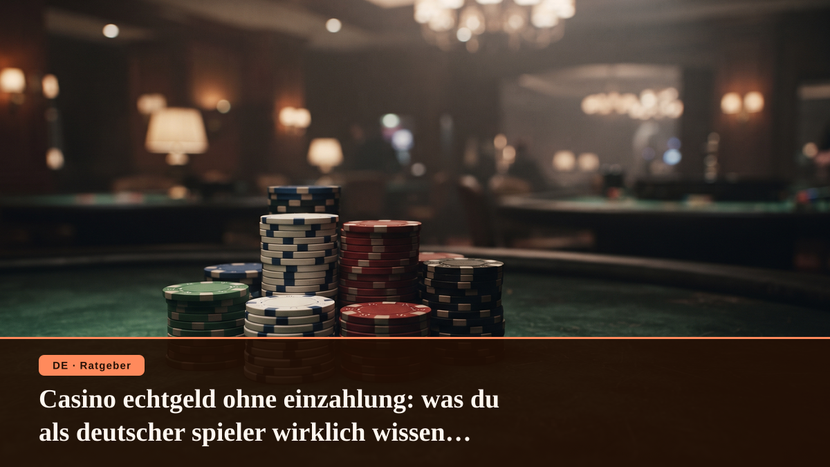 Casino echtgeld ohne einzahlung: was du als deutscher spieler wirklich wissen musst
