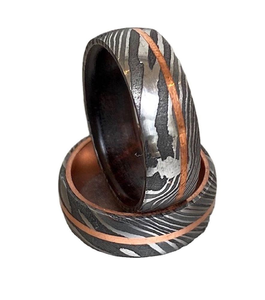 Damascus steel ring