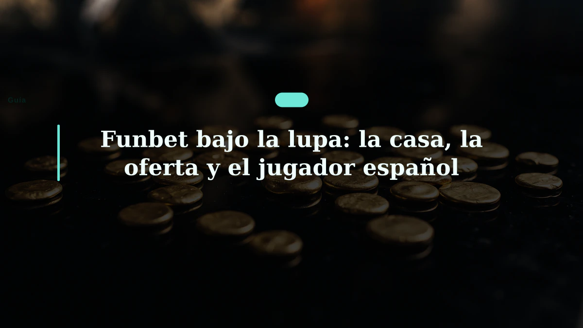 Funbet bajo la lupa: la casa, la oferta y el jugador español