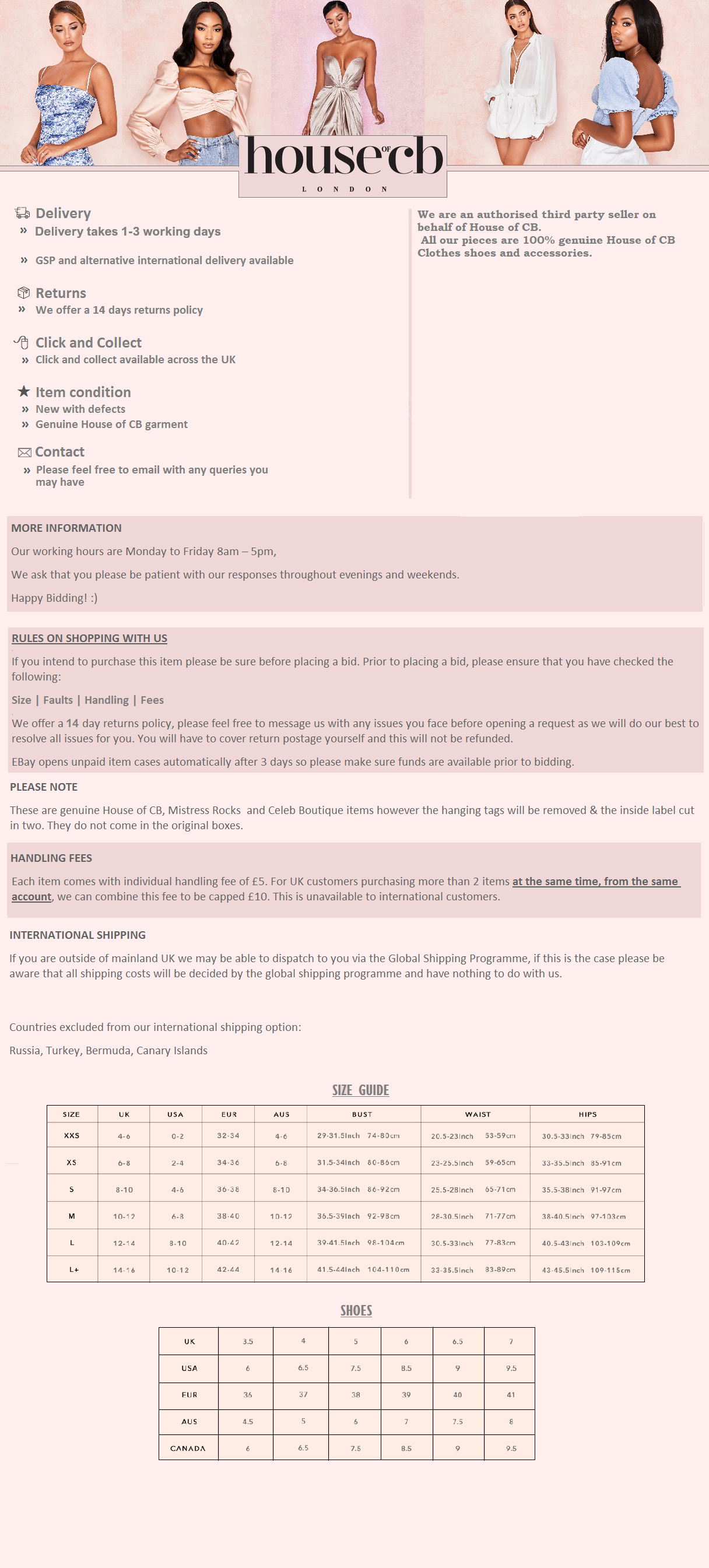 House Template for all items ebay