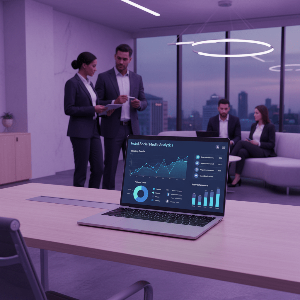 Hotel analytics dashboard with booking performance metrics