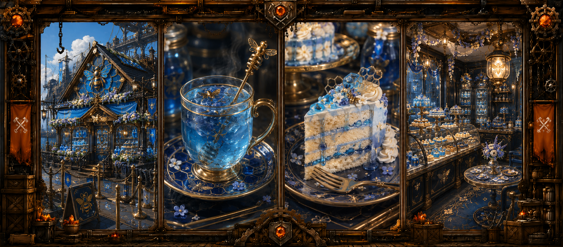 Blue Honey Sweets, a public sweets shop in the Living Systems Zone.