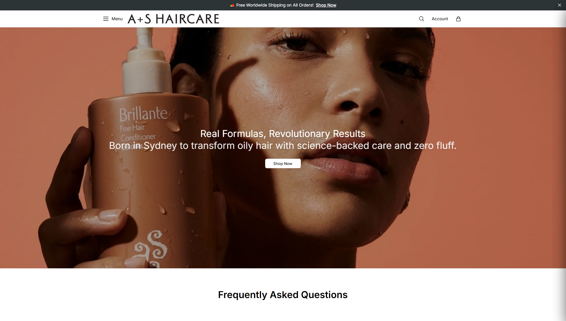 Stored capture of ashaircareglobal.shop