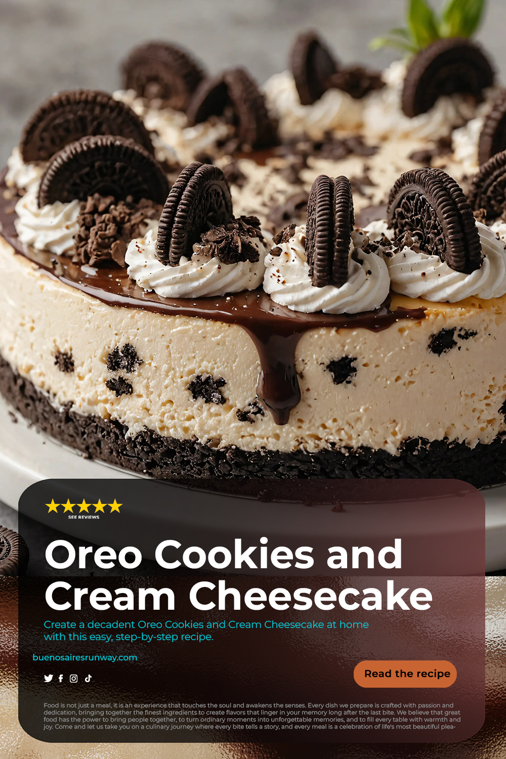 Oreo Cookies and Cream Cheesecake Recipe