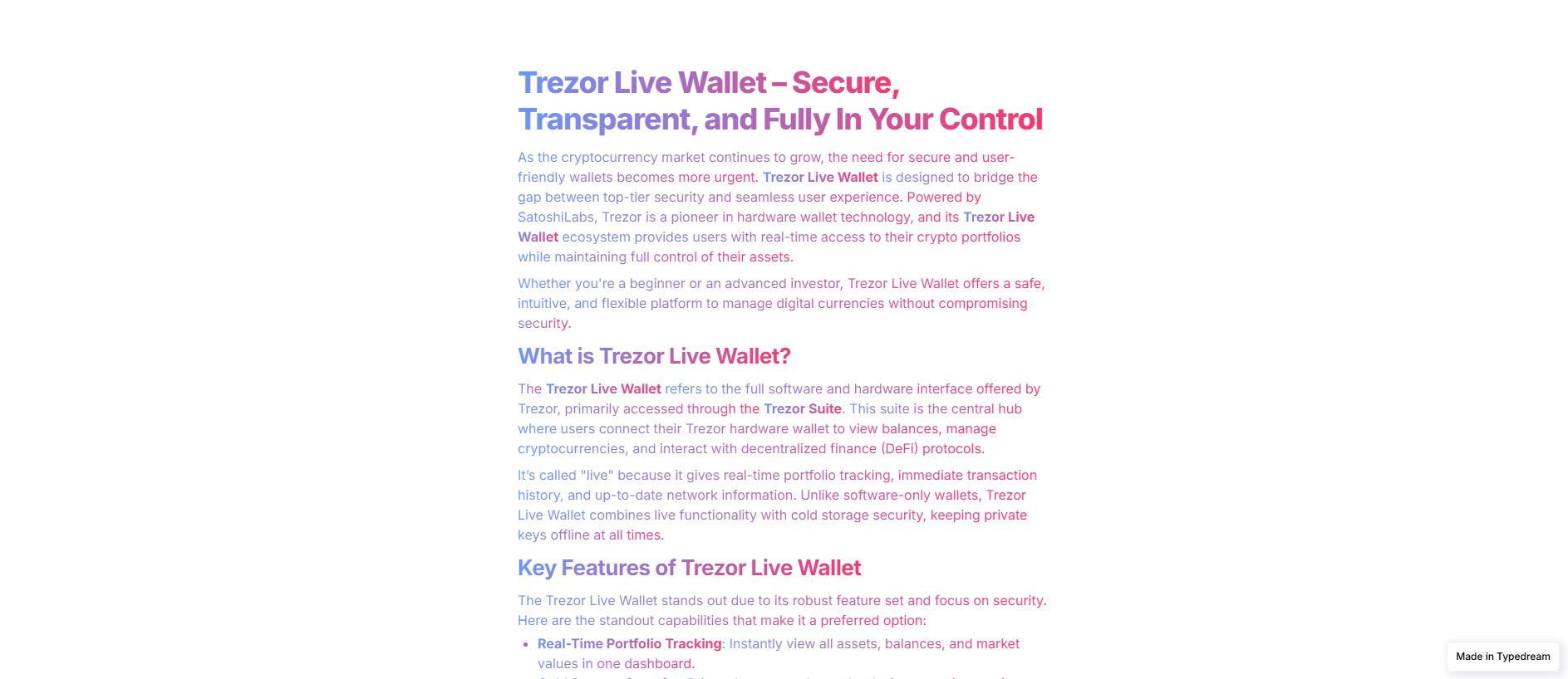 Stored capture of content-trezor-io-trade-auth.typedream.app