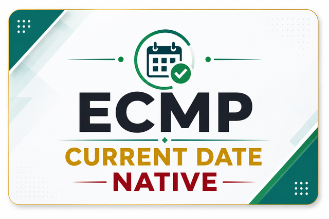 Ecmp Current Date Netive For Oporeter