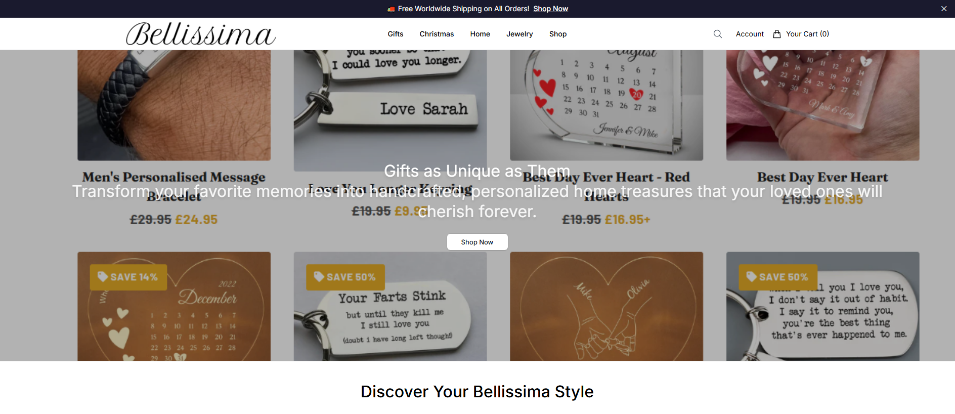 Stored capture of bellissimabazaar.shop