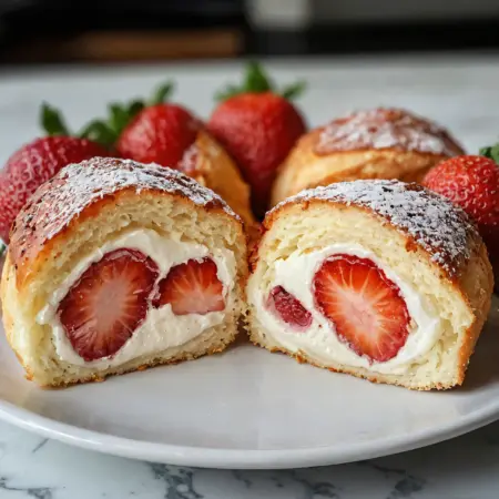 Strawberry Shortcake Cheesecake Rolls