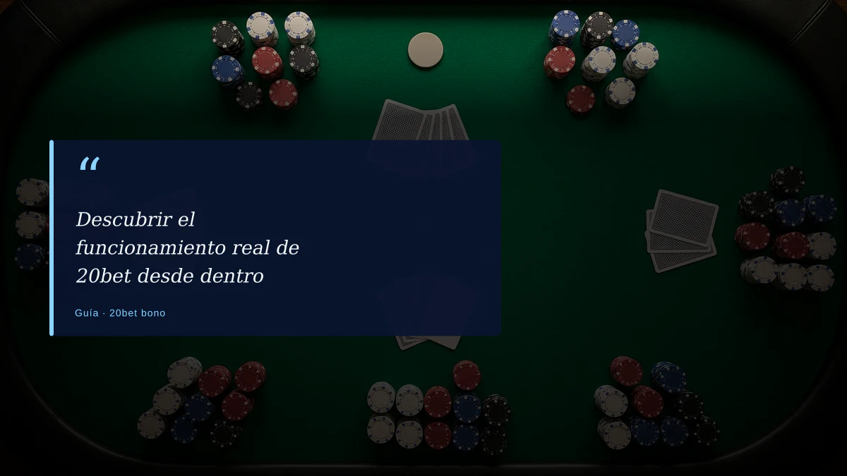 Descubrir el funcionamiento real de 20bet desde dentro