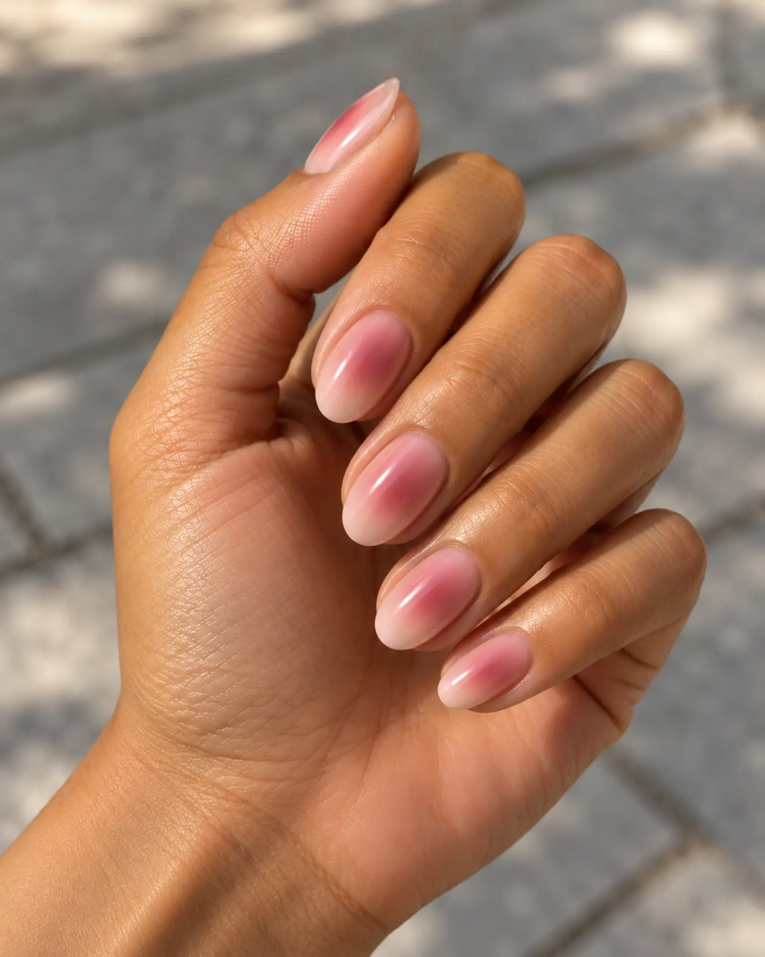 Birthday Tonal Aura Fade manicure inspiration for birthday nail ideas