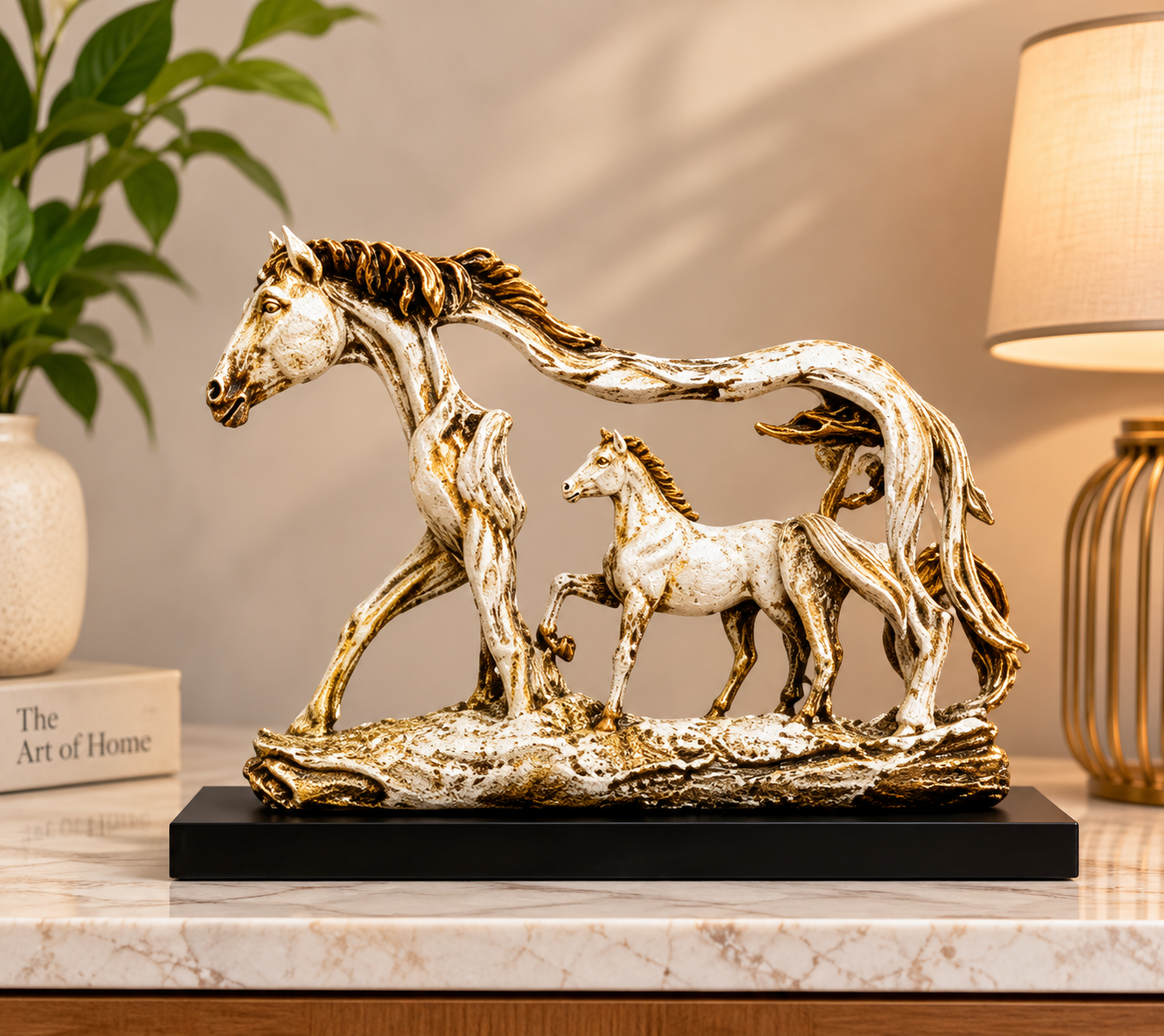 Horse With Baby White