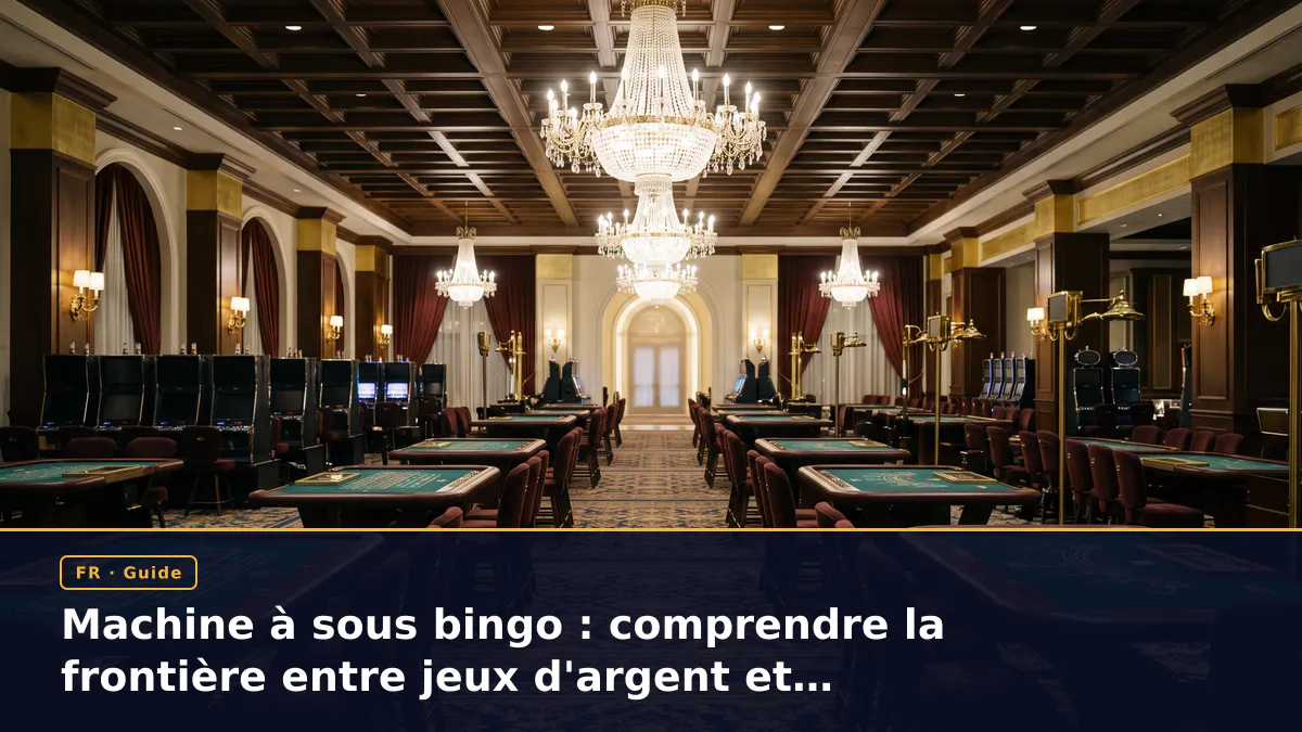 Machine à sous bingo : comprendre la frontière entre jeux d'argent et divertissement en France
