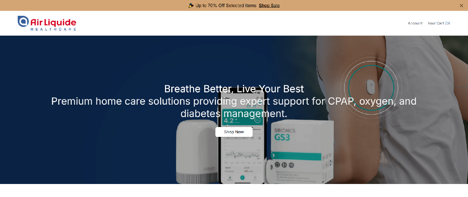 Stored capture of airliquidehealthcare.shop