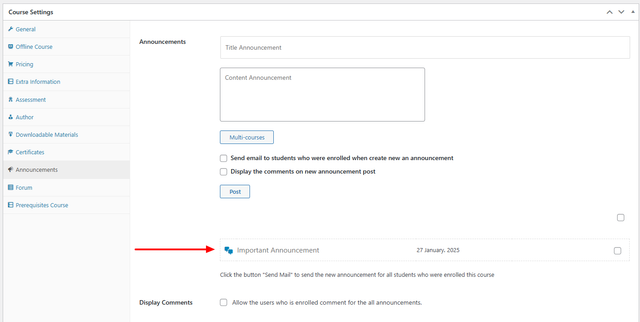 Announcement-Backend