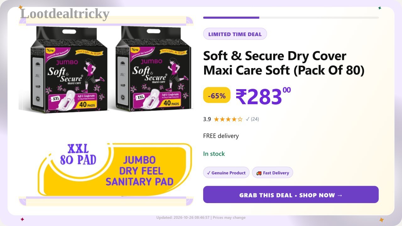 soft Secure Dry – Just ₹283 | Loot Ka Maal soft Secure Dry – Just ₹283 | Loot Ka Maal
