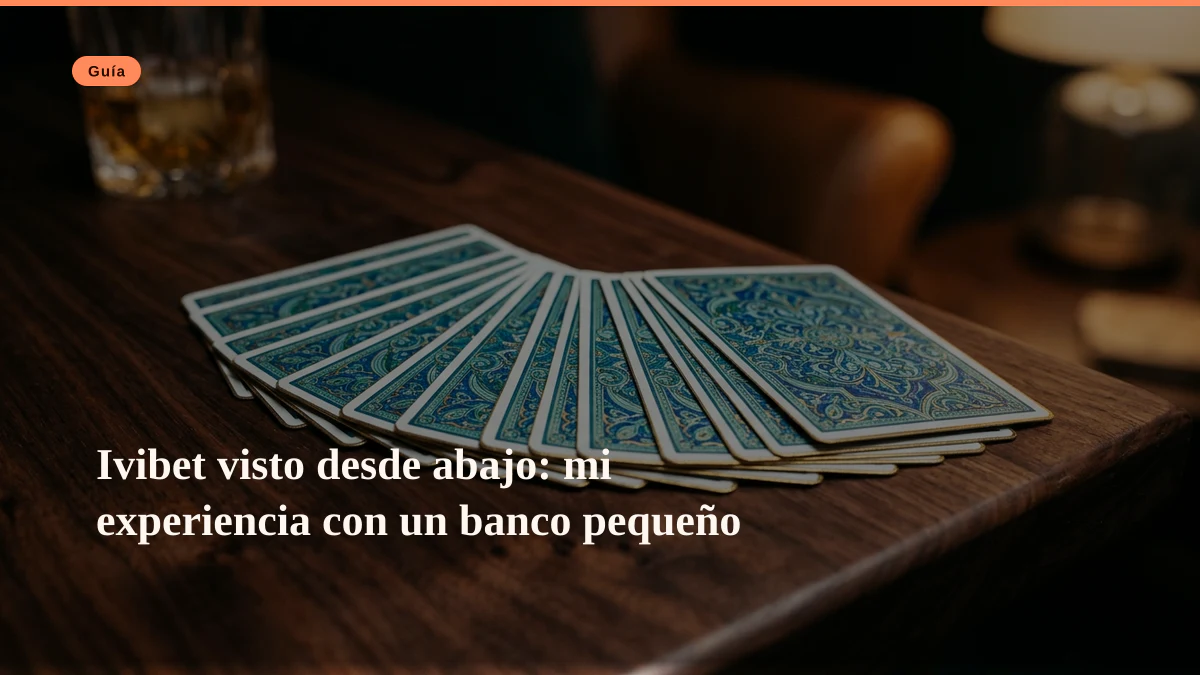 Ivibet visto desde abajo: mi experiencia con un banco pequeño